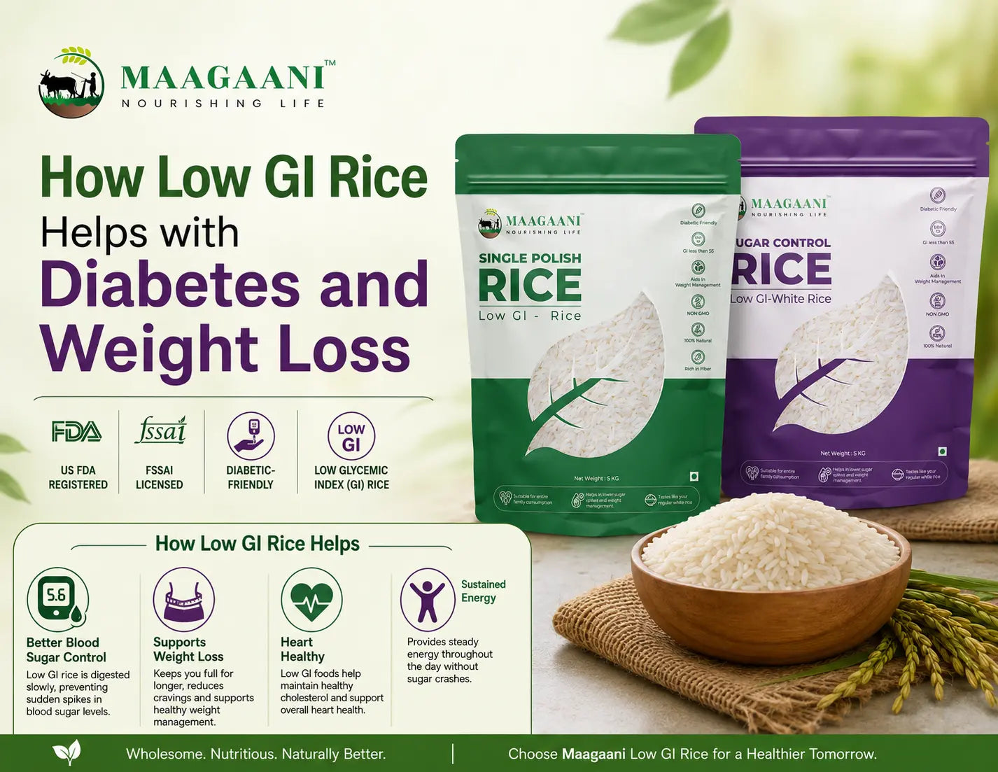 How Low GI Rice Helps with Diabetes and Weight Loss