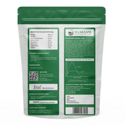 Green package with nutritional information and branding on a white background