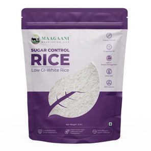 Maagaani Sugar Control Rice packaging on a white background
