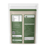 Packaging of Maagaani Spinach Khapli Atta with a depiction of flour and spinach leaves on the front.